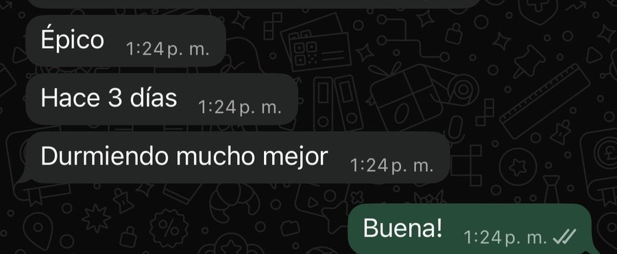Épico: hace 3 días durmiendo mucho mejor